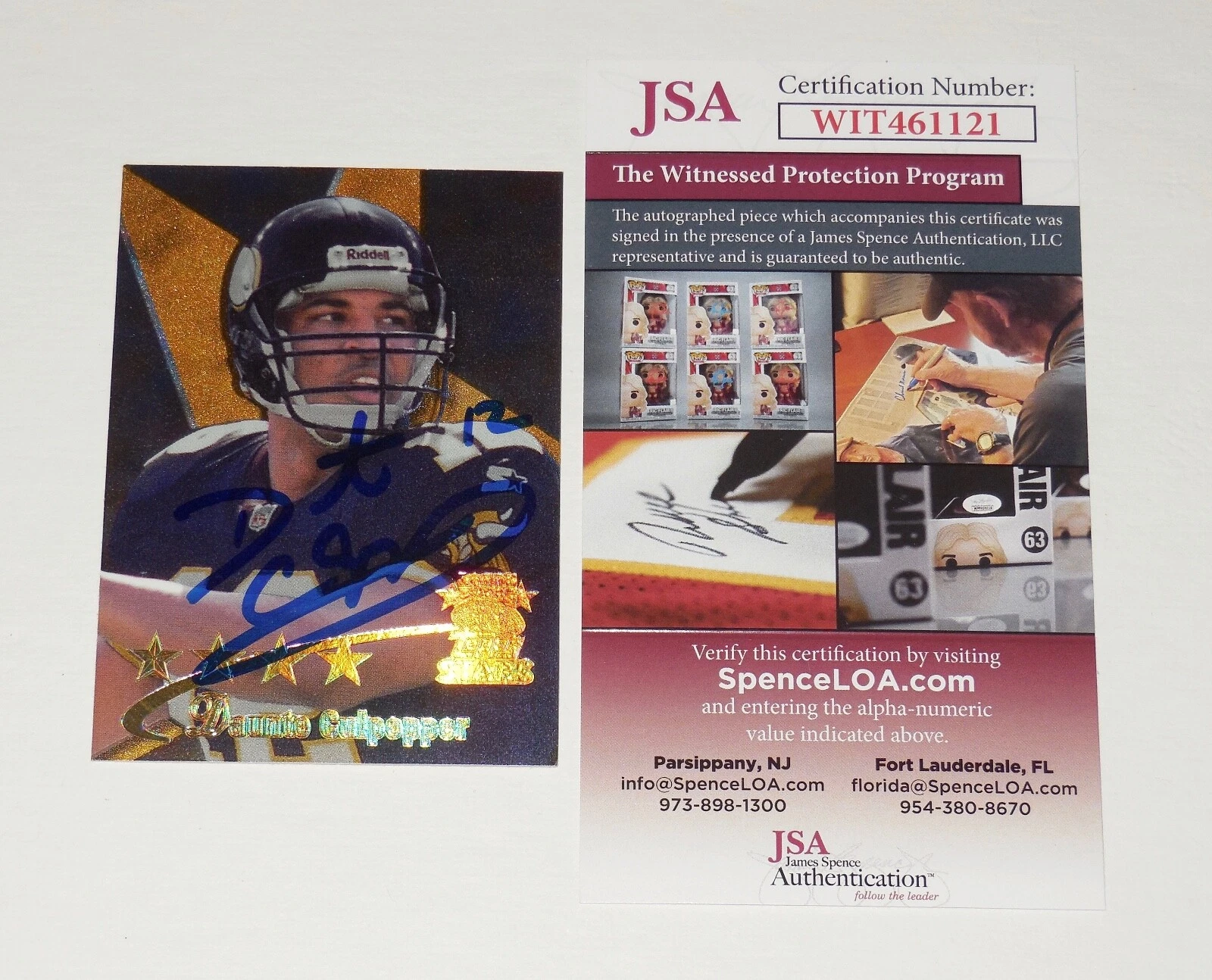 DAUNTE CULPEPPER AUTOGRAPHED 1999 TOPPS STARS #9 ROOKIE CARD (VIKINGS) - JSA COA