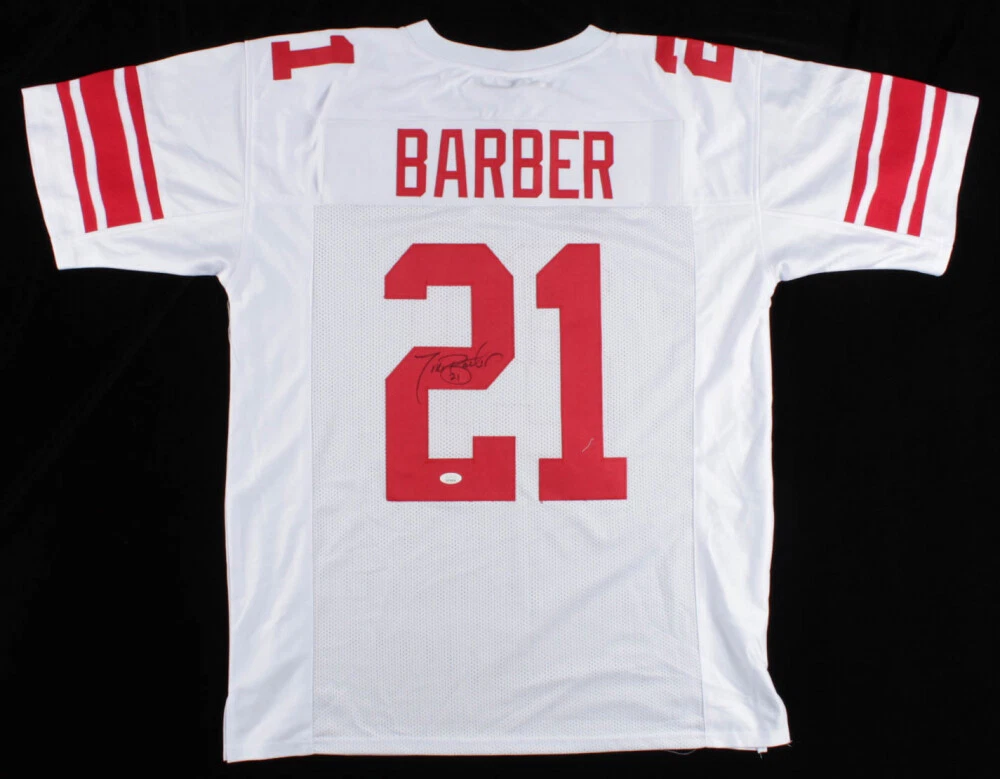 TIKI BARBER AUTOGRAPHED CUSTOM JERSEY (NEW YORK GIANTS) - JSA COA!