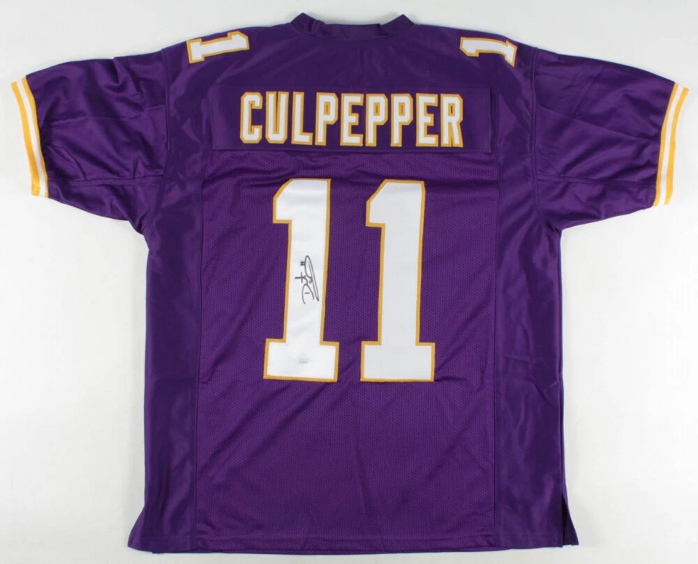 DAUNTE CULPEPPER AUTOGRAPHED CUSTOM JERSEY (MINNESOTA VIKINGS) - JSA COA!
