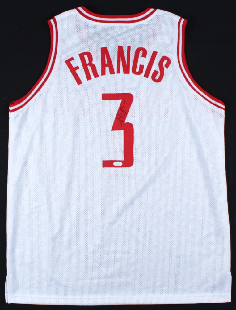 STEVE FRANCIS AUTOGRAPHED CUSTOM JERSEY (HOUSTON ROCKETS) - JSA COA!