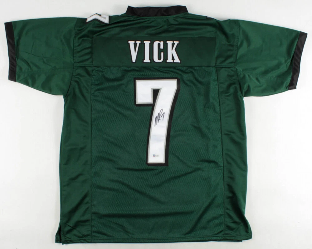 MICHAEL VICK AUTOGRAPHED CUSTOM JERSEY (PHILADELPHIA EAGLES) - BECKETT COA!