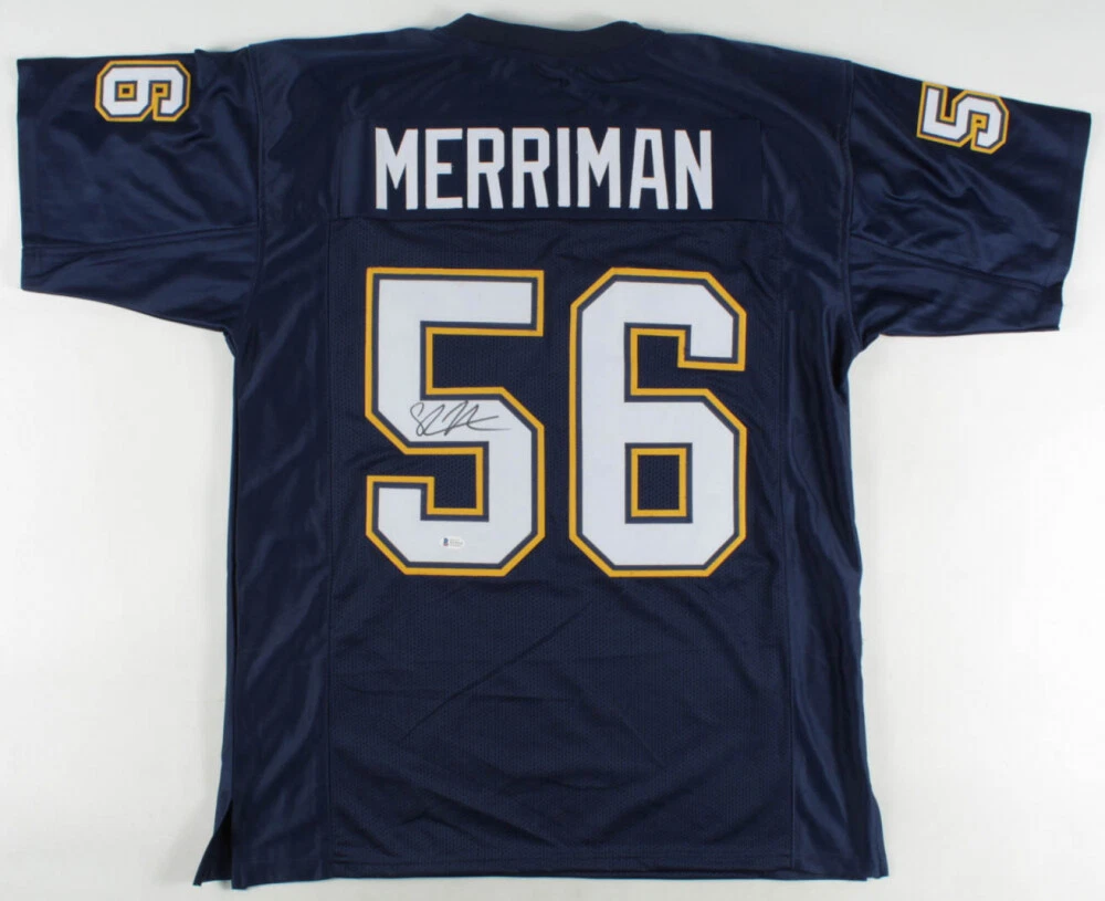 SHAWNE MERRIMAN AUTOGRAPHED CUSTOM JERSEY (SAN DIEGO CHARGERS) - BECKETT COA!