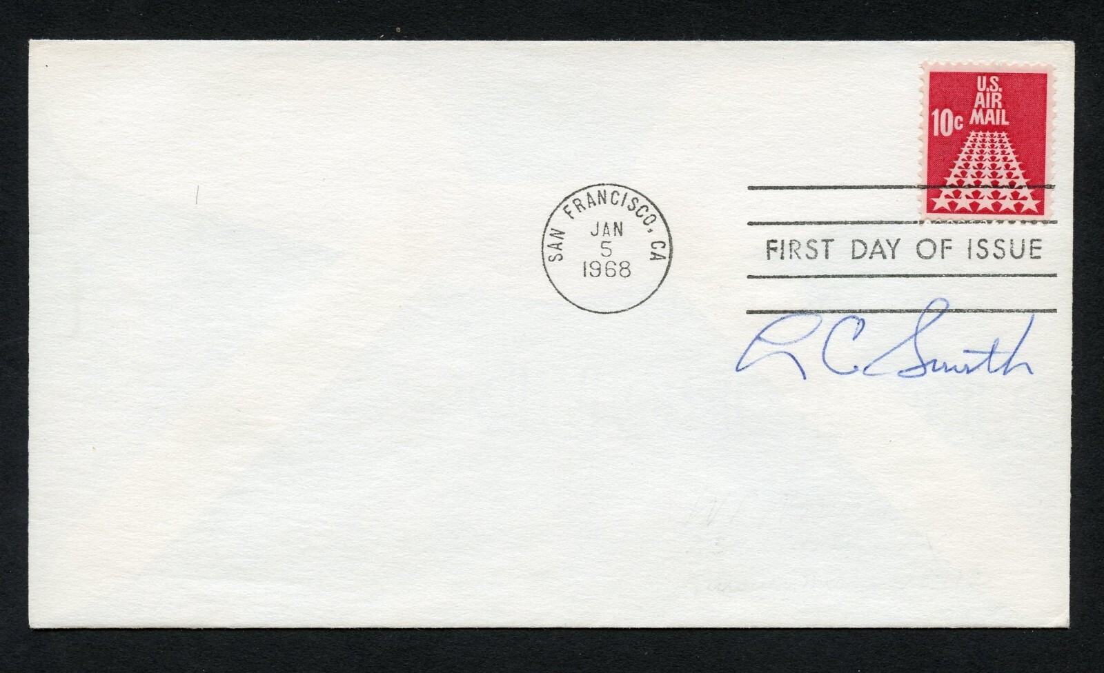 Leslie C. Smith signed autograph auto First Day Cover WWII ACE USAAF