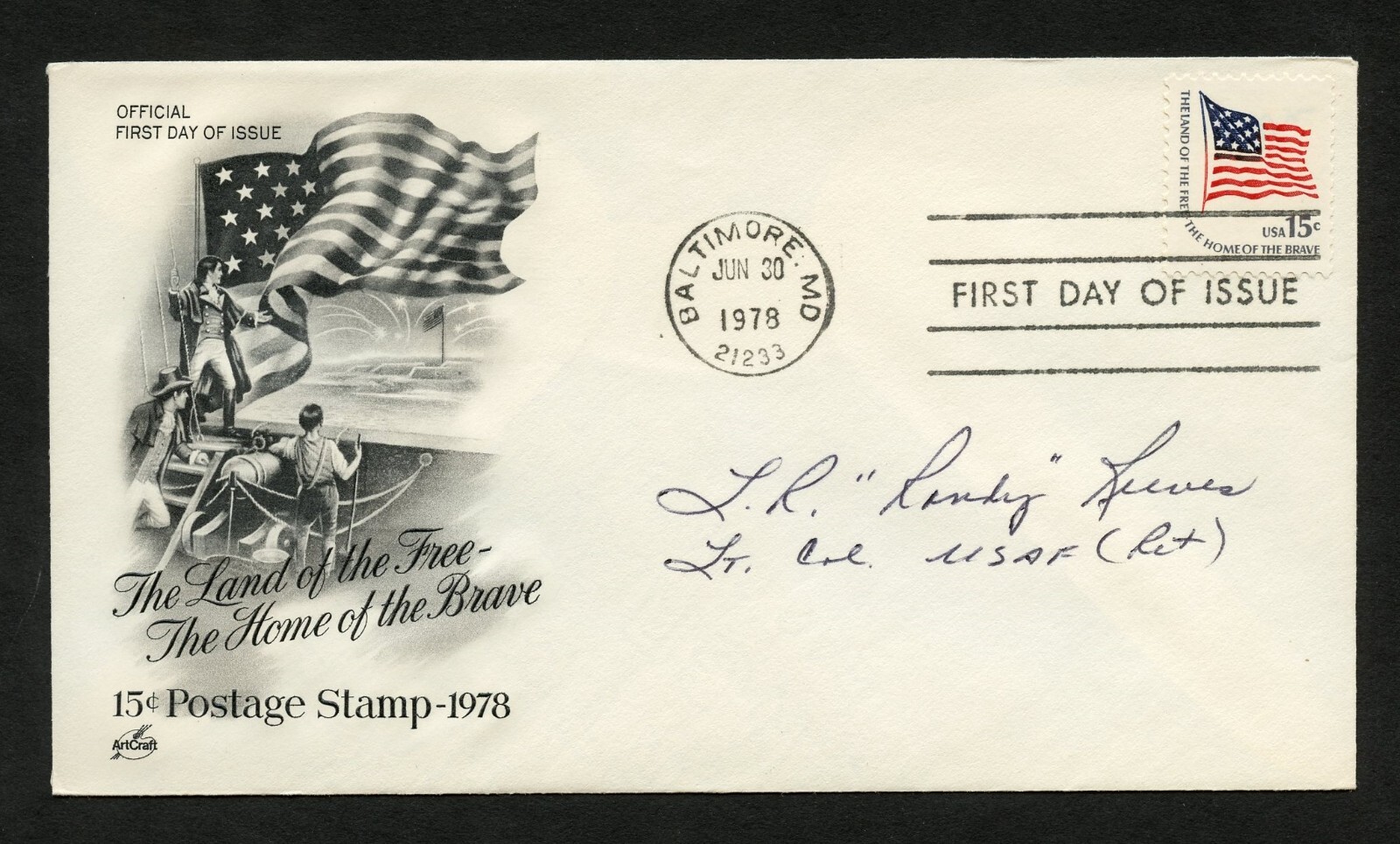 Leonard R. Reeves d2007 signed autograph auto First Day Cover WWII ACE USN