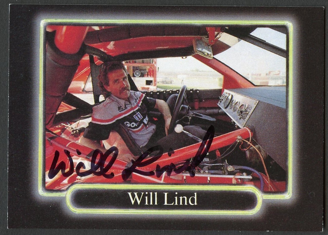 Will Lind #108 signed autograph auto 1990 Maxx NASCAR Racing Trading Card