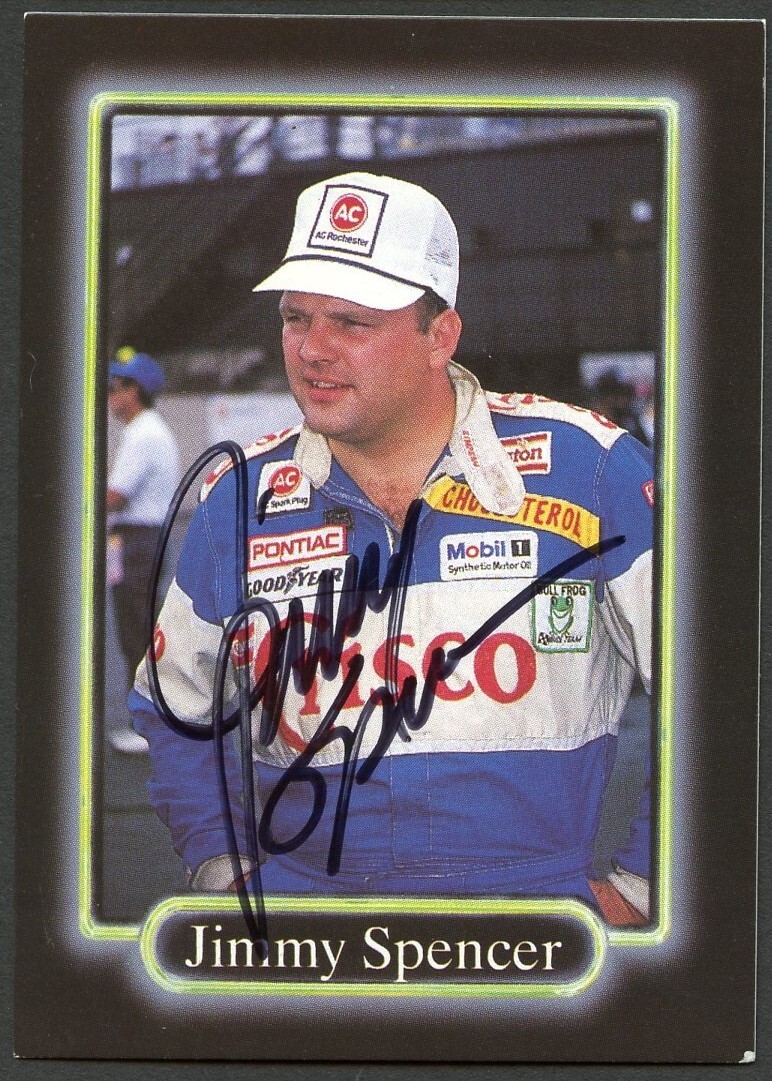 Jimmy Spencer #88 signed autograph auto 1990 Maxx NASCAR Racing Trading Card