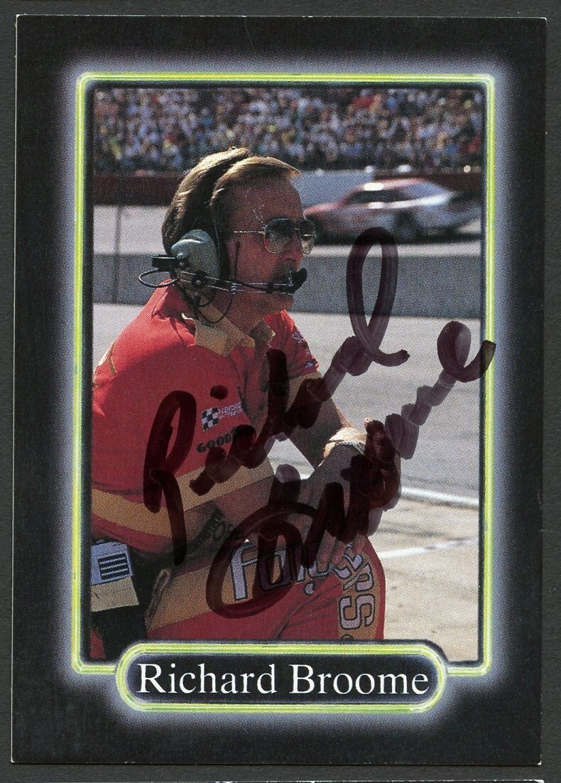 Richard Broome #68 signed autograph auto 1990 Maxx NASCAR Racing Trading Card