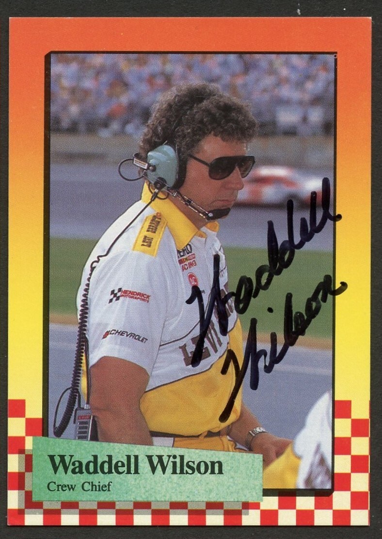 Waddell Wilson #89 signed autograph auto 1989 Maxx NASCAR Racing Trading Card