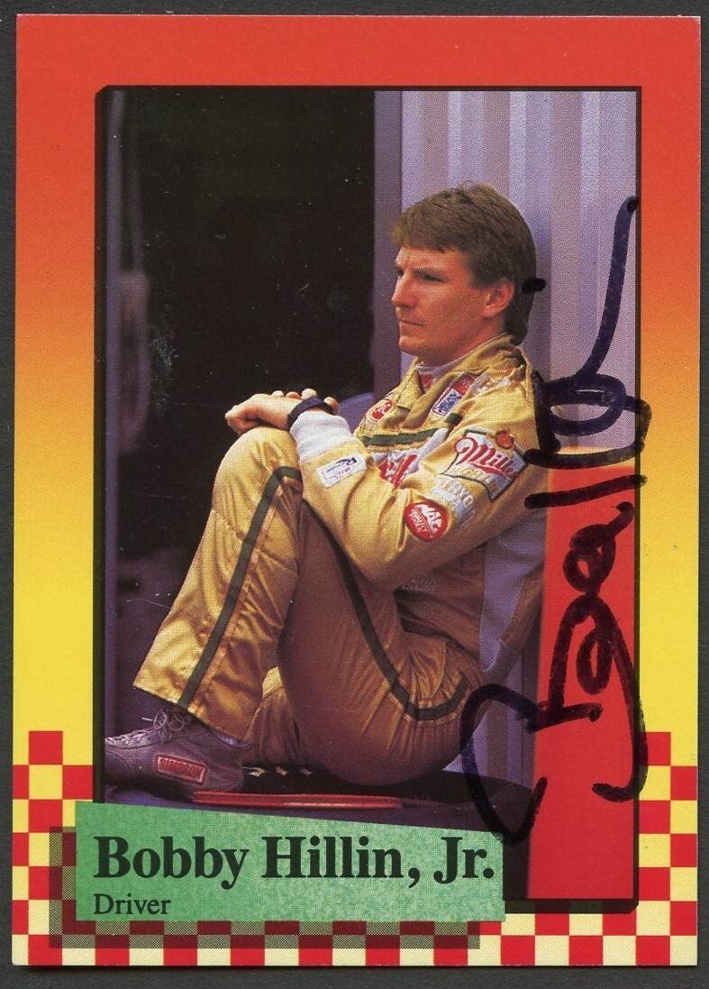 Bobby Hillin Jr. #8 signed autograph auto 1989 Maxx NASCAR Racing Trading Card