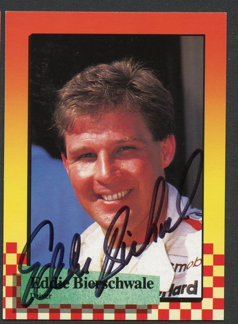 Eddie Bierschwale #23 signed autograph auto 1989 Maxx NASCAR Racing Trading Card