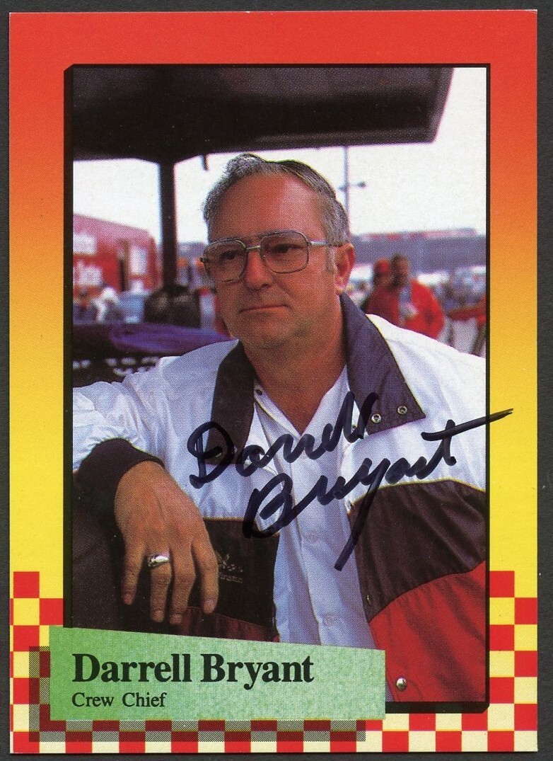 Darrell Bryant #49 signed autograph auto 1989 Maxx NASCAR Racing Trading Card