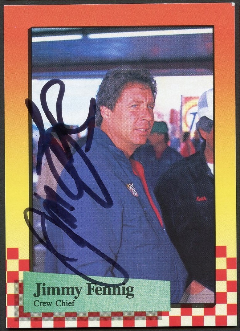 Jimmy Fennig #79 signed autograph auto 1989 Maxx NASCAR Racing Trading Card