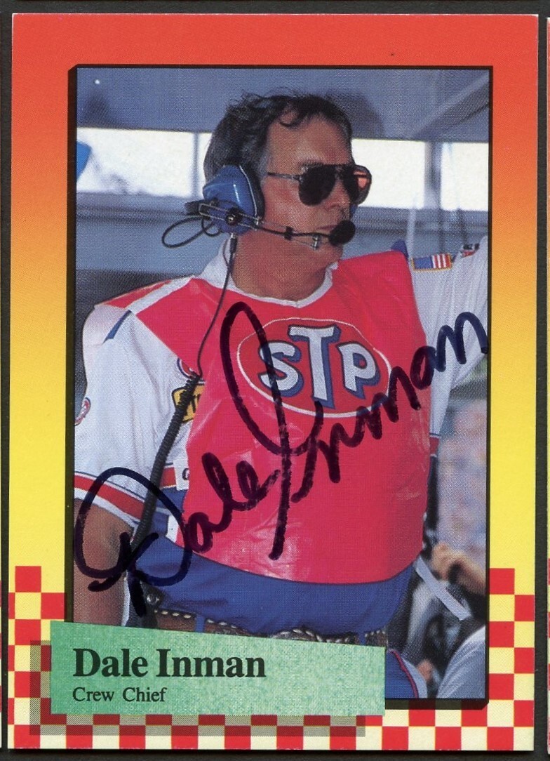 Dale Inman #76 signed autograph auto 1989 Maxx NASCAR Racing Trading Card