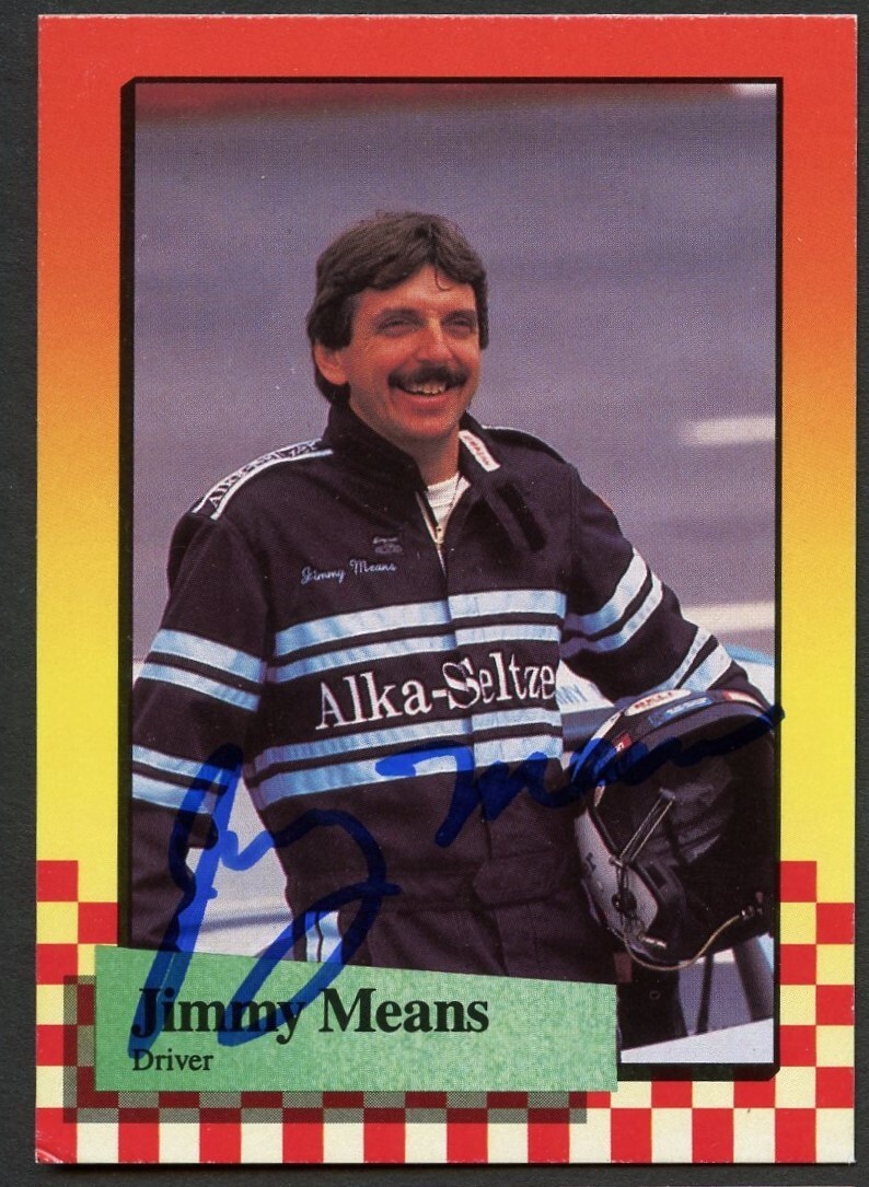Jimmy Means #52 signed autograph auto 1989 Maxx NASCAR Racing Trading Card