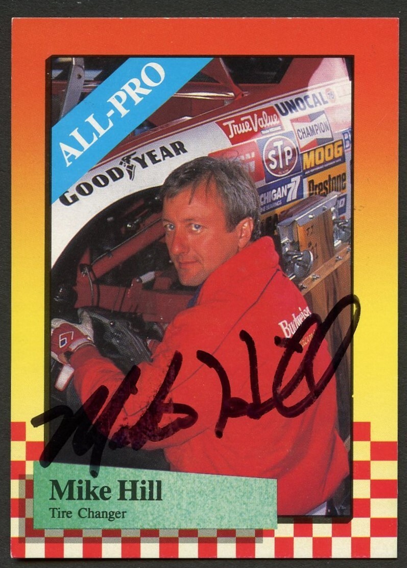 Mike Hill #86 signed autograph auto 1989 Maxx NASCAR Racing Trading Card