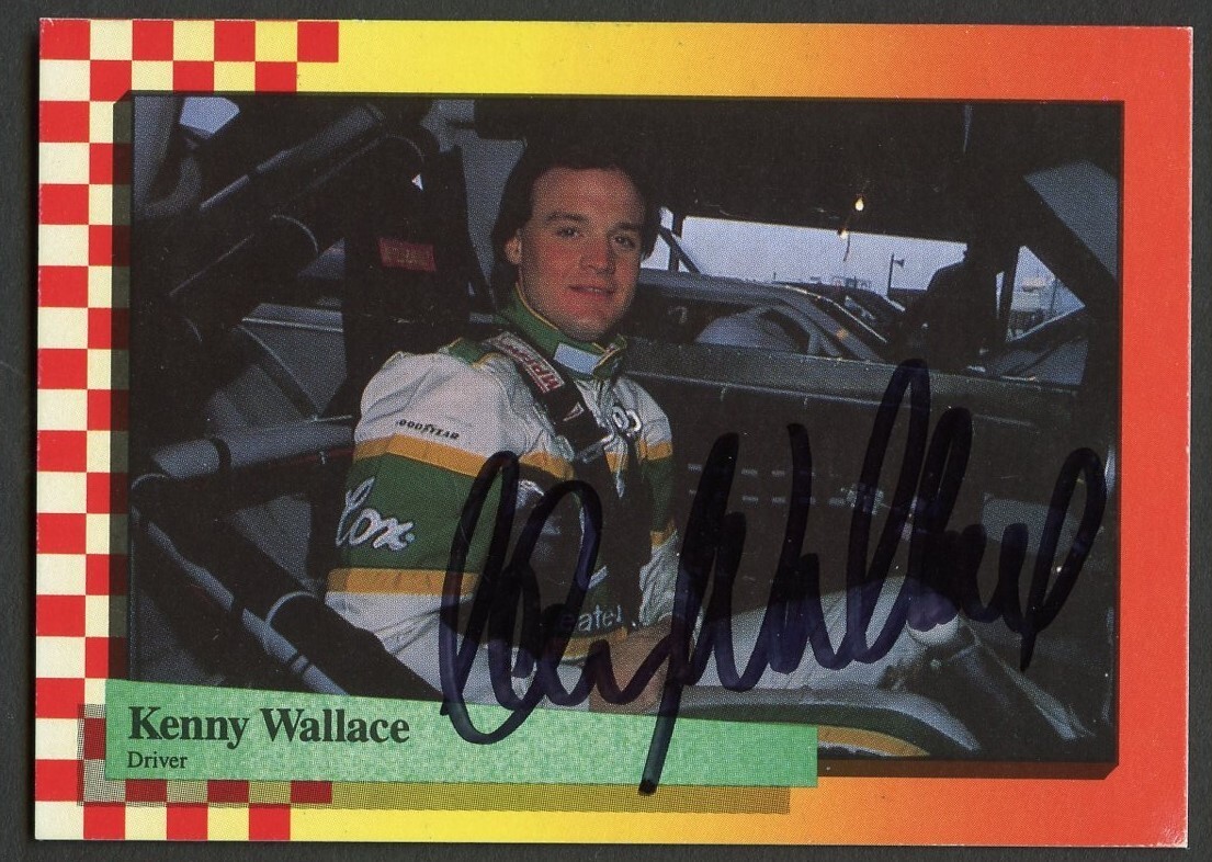 Kenny Wallace #178 signed autograph auto 1989 Maxx NASCAR Racing Trading Card