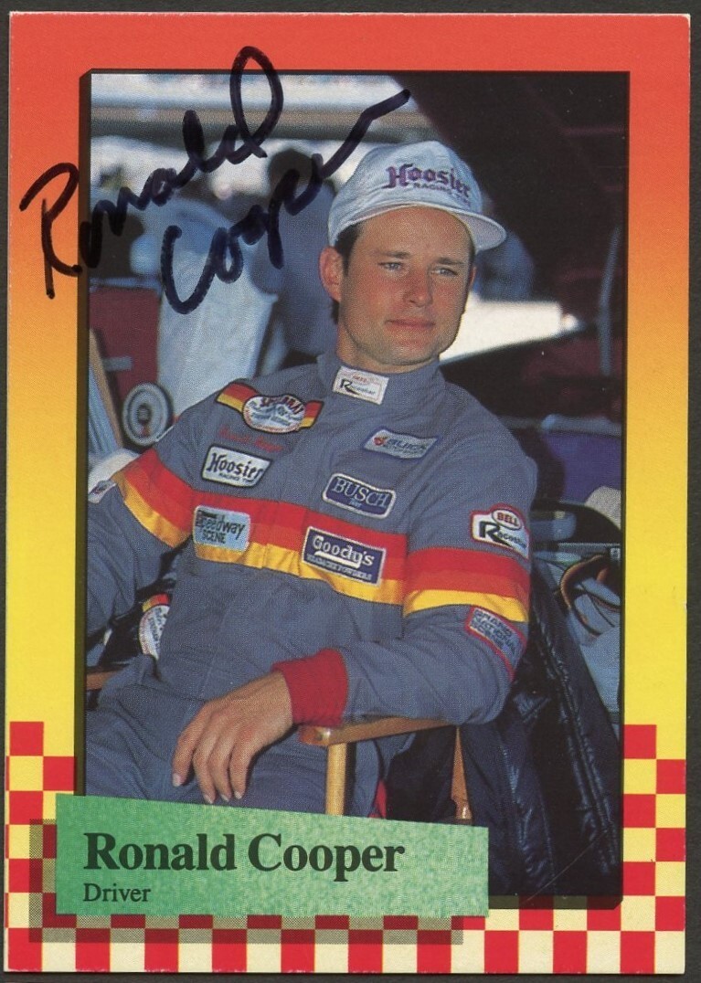 Ronald Cooper #205 signed autograph auto 1989 Maxx NASCAR Racing Trading Card