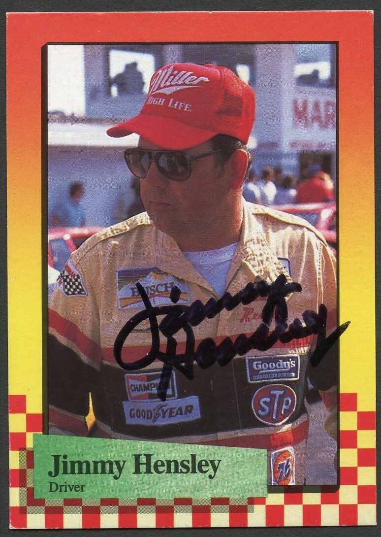Jimmy Hensley #219 signed autograph auto 1989 Maxx NASCAR Racing Trading Card