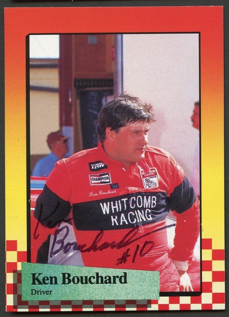 Ken Bouchard #10 signed autograph auto 1989 Maxx NASCAR Racing Trading Card