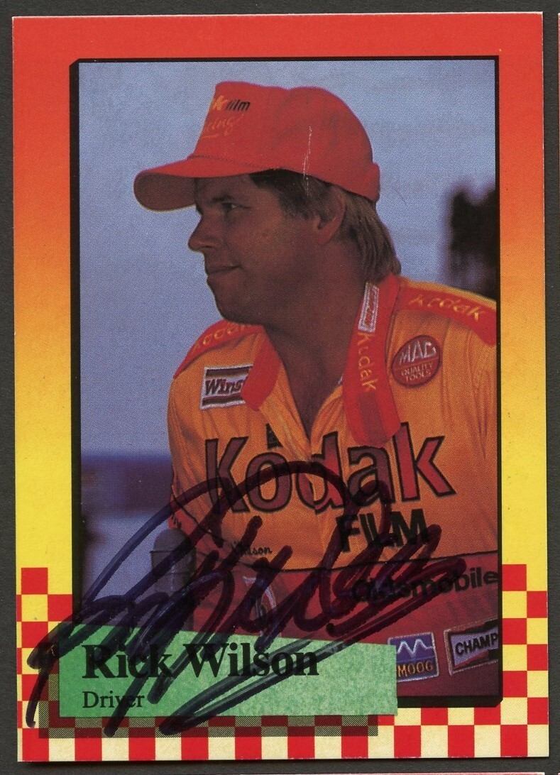 Rick Wilson #4 signed autograph auto 1989 Maxx NASCAR Racing Trading Card
