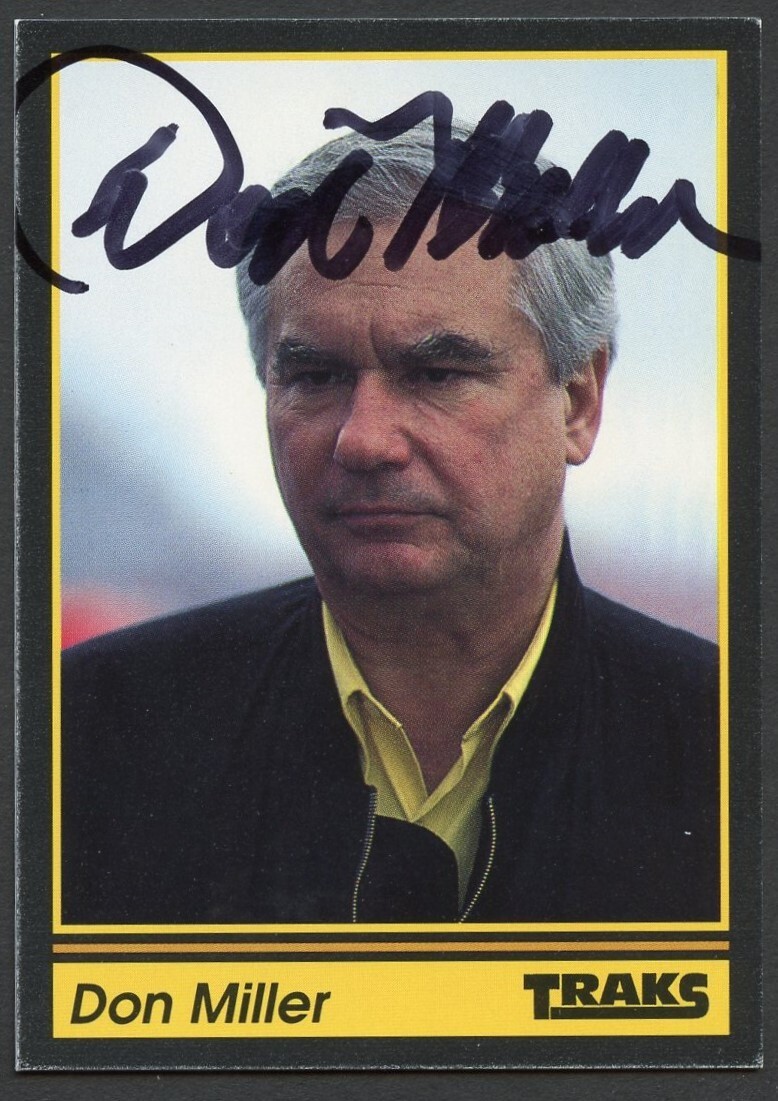 Don Miller #39 signed autograph auto 1991 Traks NASCAR Racing Trading Card