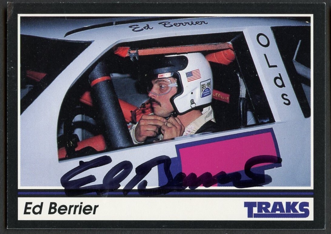 Ed Berrier #178 signed autograph auto 1991 Traks NASCAR Racing Trading Card