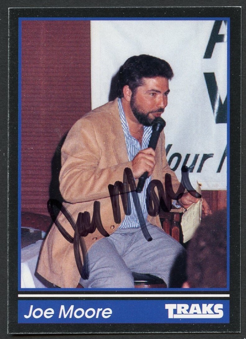 Joe Moore #175 signed autograph auto 1991 Traks NASCAR Racing Trading Card