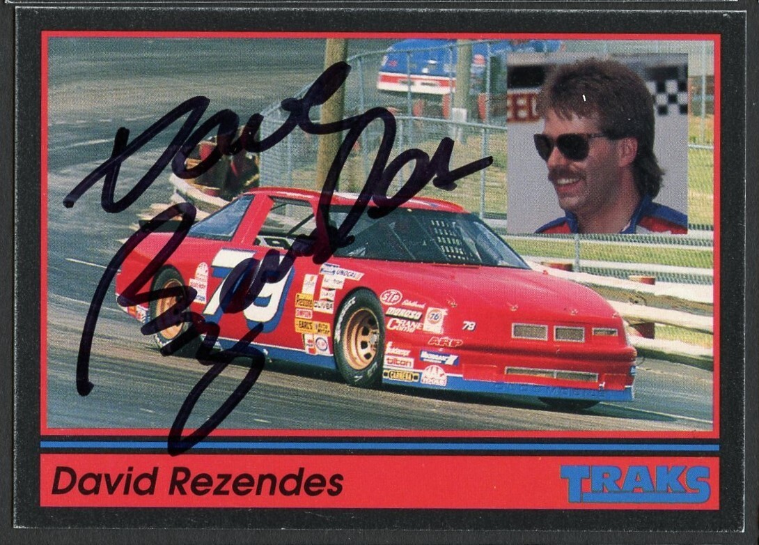 Dave Rezendes #79 signed autograph auto 1991 Traks NASCAR Racing Trading Card