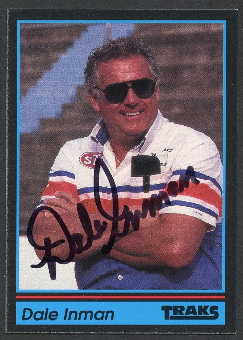 Dale Inman #44 signed autograph auto 1991 Traks NASCAR Racing Trading Card