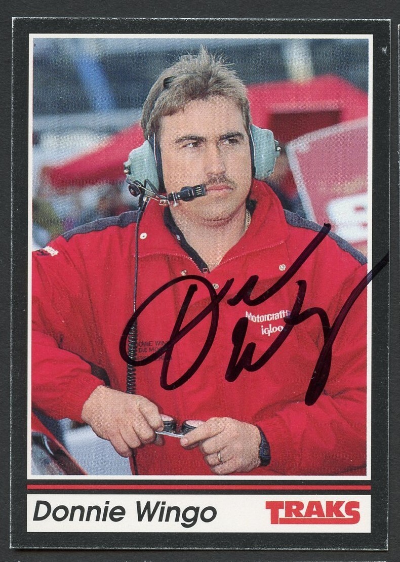 Donnie Wingo #86 signed autograph 1991 Traks NASCAR Racing Trading Card