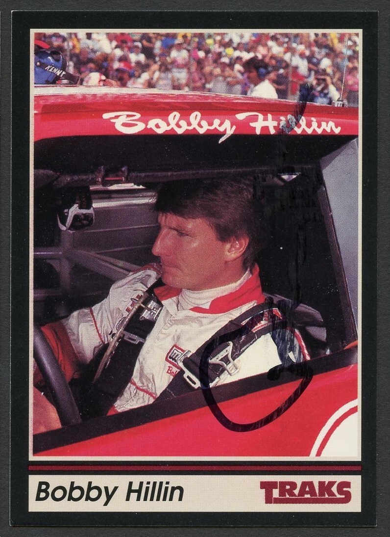 Bobby Hillin #20 signed autograph auto 1991 Traks NASCAR Racing Trading Card