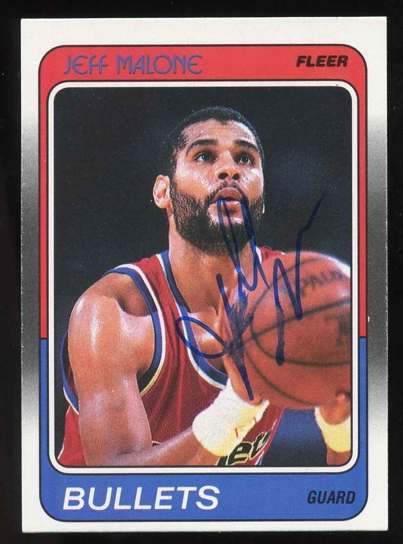 Jeff Malone #117 signed autograph auto 1988-89 Fleer Basketball Trading Card