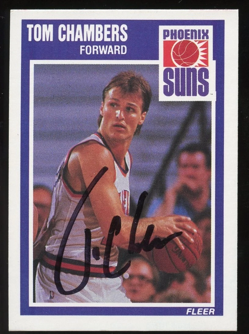 Tom Chambers #119 signed autograph auto 1989-90 Fleer Basketball Trading Card