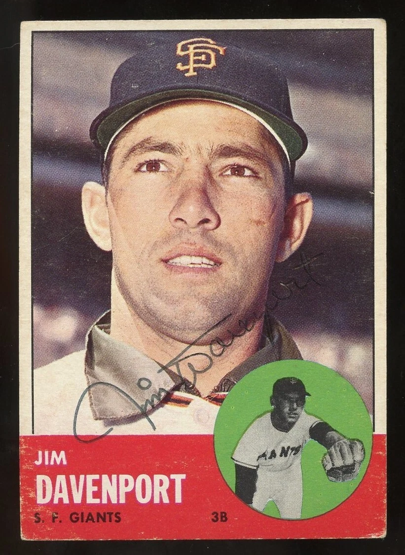 Jim Davenport #388 signed autograph auto 1963 Topps Baseball Trading Card