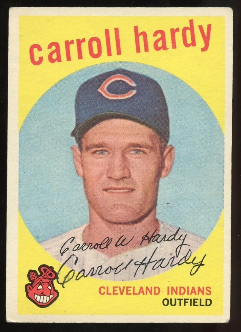 Carroll Hardy #168 signed autograph auto 1959 Topps Baseball Trading Card