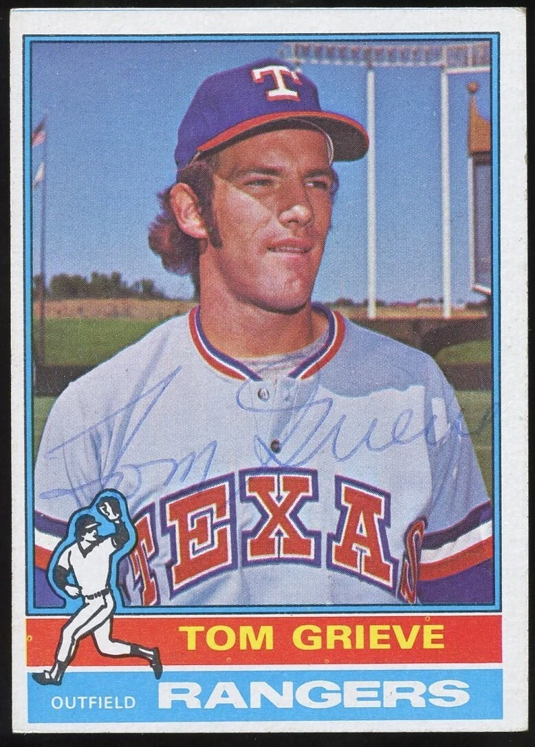 Tom Grieve #106 signed autograph auto 1976 Topps Baseball Trading Card