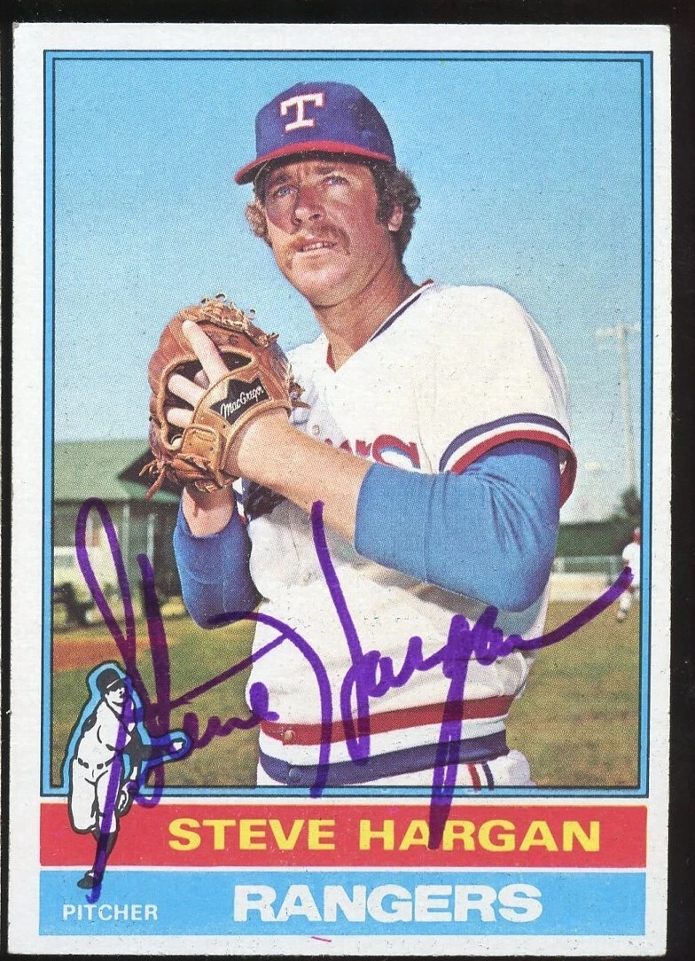 Steve Hargan #463 signed autograph auto 1976 Topps Baseball Trading Card