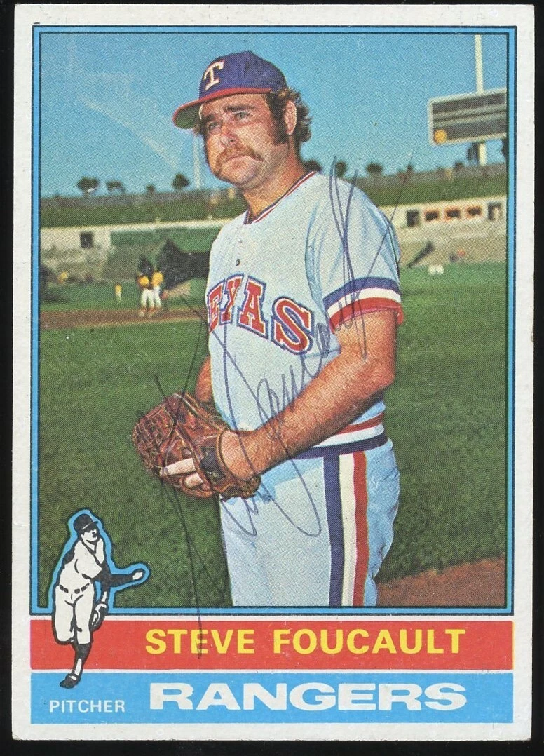 Steve Foucault #303 signed autograph auto 1976 Topps Baseball Trading Card