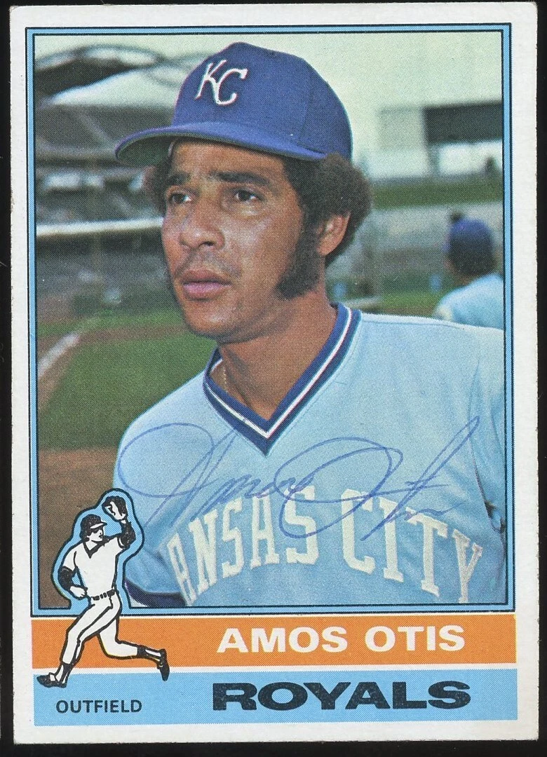 Amos Otis #510 signed autograph auto 1976 Topps Baseball Trading Card