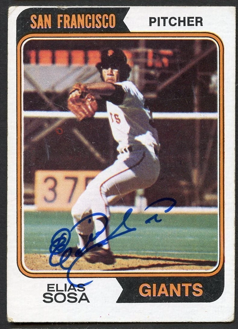 Elias Sosa #54 signed autograph auto 1974 Topps Baseball Trading Card