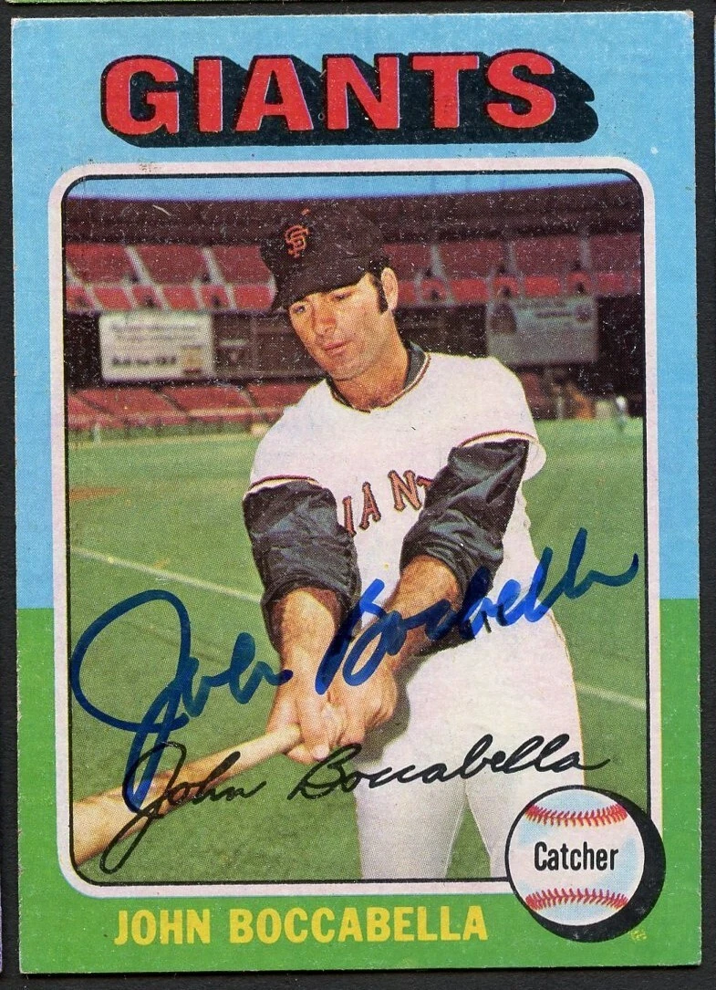 John Boccabella #553 signed autograph auto 1975 Topps Baseball Trading Card