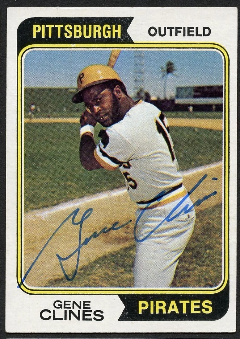 Gene Clines #172 signed autograph auto 1974 Topps Baseball Trading Card