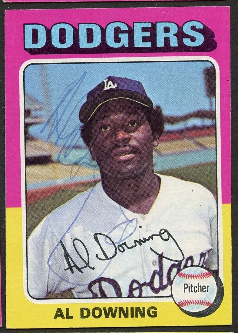 Al Downing #498 signed autograph auto 1975 Topps Baseball Trading Card