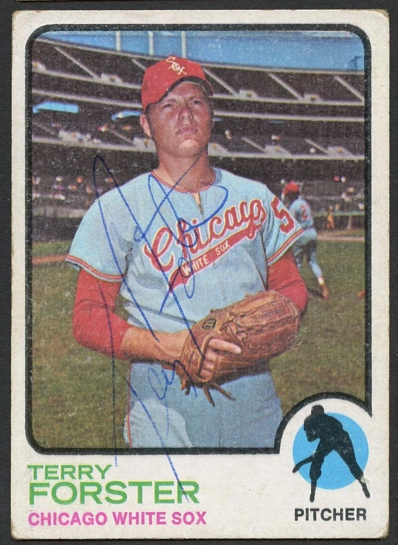 Terry Forster #129 signed autograph auto 1973 Topps Baseball Trading Card