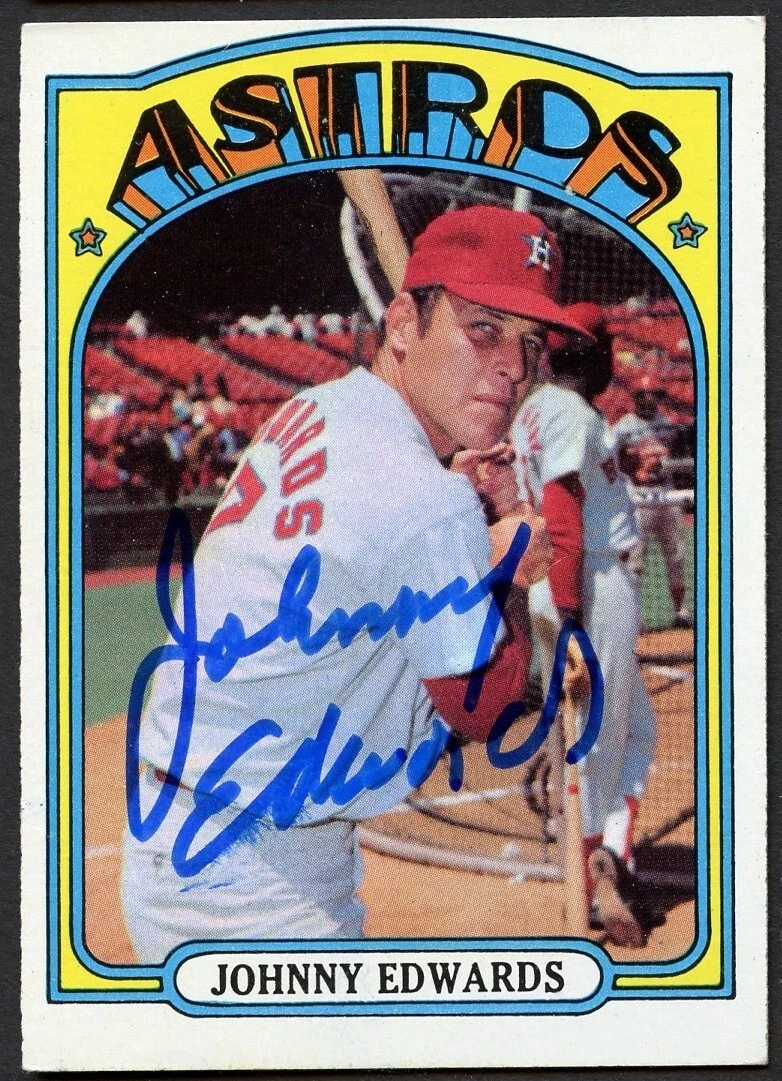 Johnny Edwards #416 signed autograph auto 1972 Topps Baseball Trading Card