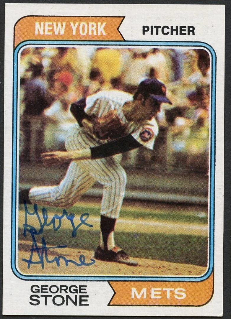 George Stone #397 signed autograph auto 1974 Topps Baseball Trading Card