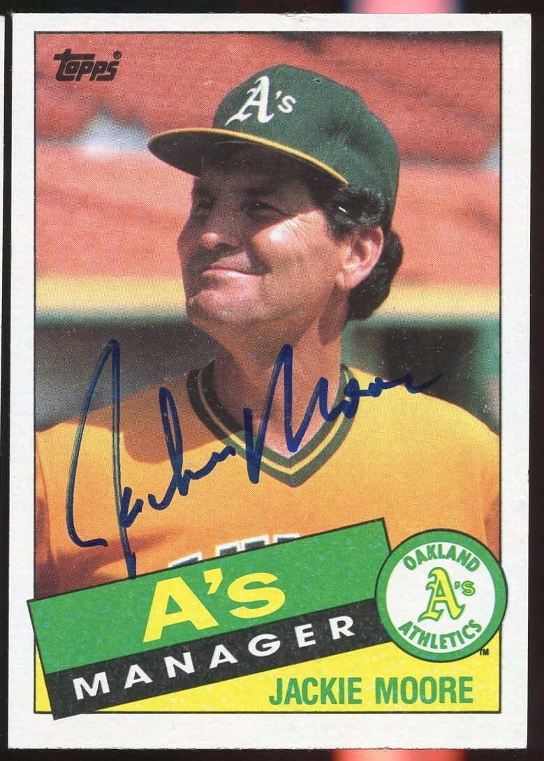 Jackie Moore #38 signed autograph auto 1985 Topps Baseball Trading Card