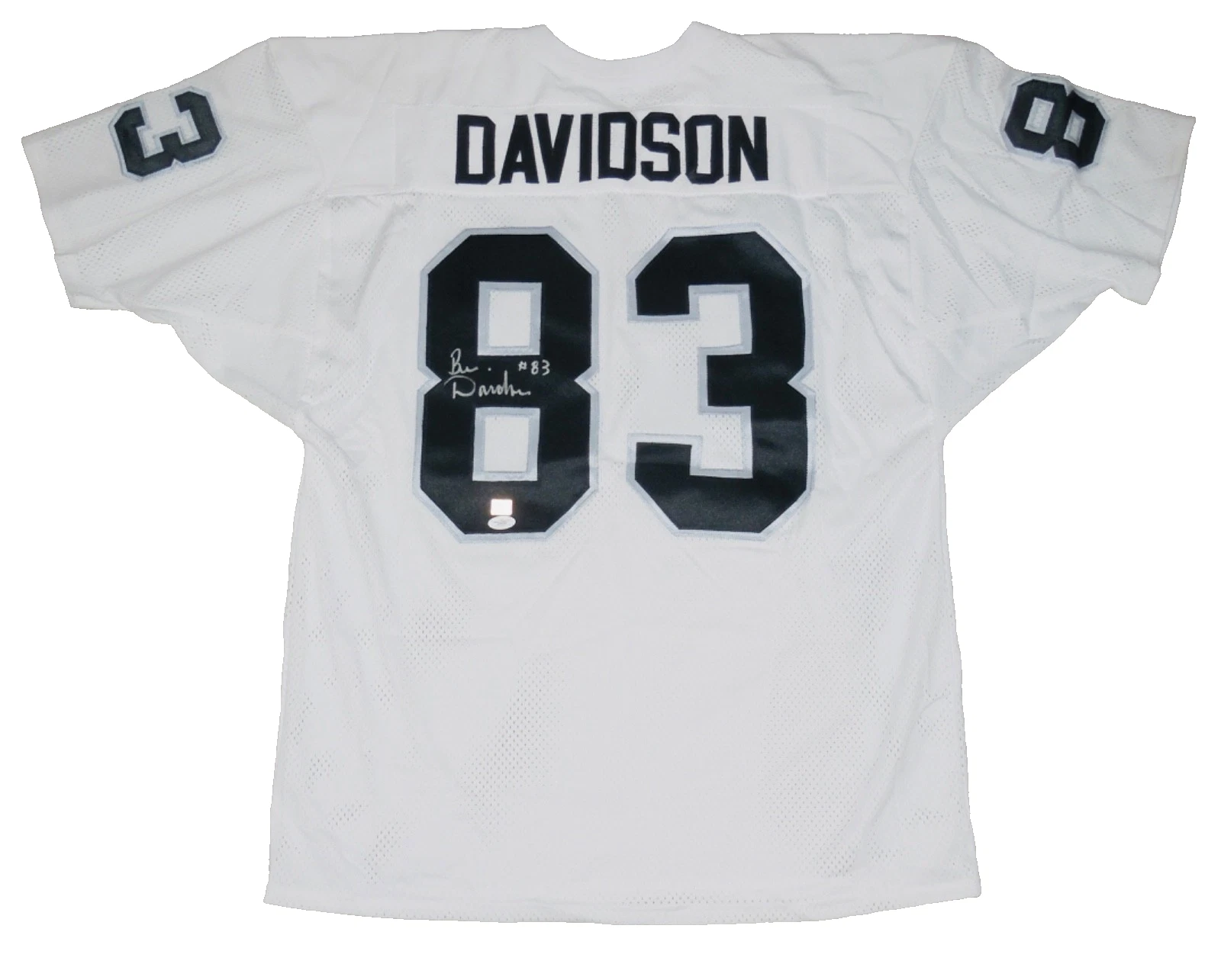 BEN DAVIDSON AUTOGRAPHED CUSTOM JERSEY (OAKLAND RAIDERS) - JSA COA!