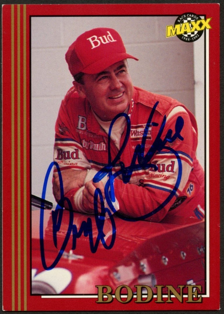 Geoff Bodine #15 signed autograph auto 1992 Maxx NASCAR Racing Trading Card