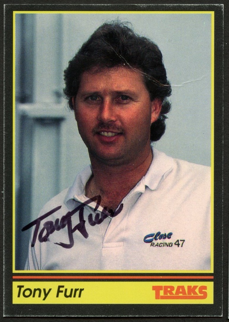 Tony Furr #80 signed autograph auto 1991 Traks NASCAR Racing Trading Card